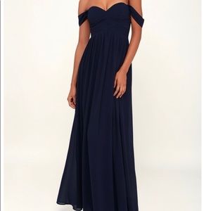 Lulus Harmonious Love Navy Maxi Dress